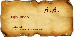 Ágh Áron névjegykártya